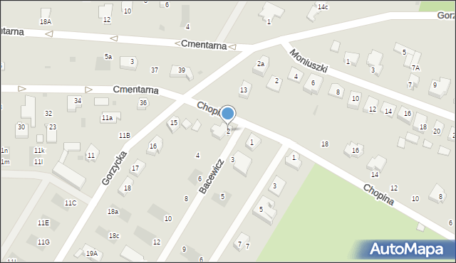 Międzychód, Bacewicz Grażyny, 2, mapa Międzychód