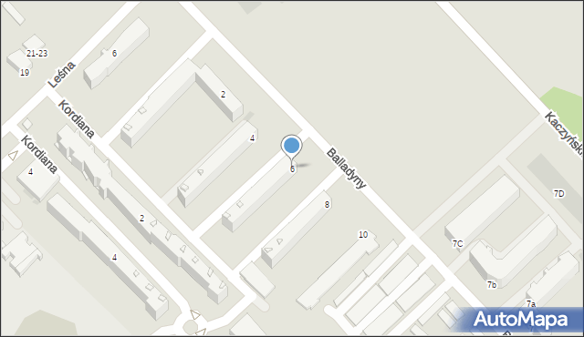 Międzyrzec Podlaski, Balladyny, 6, mapa Międzyrzec Podlaski