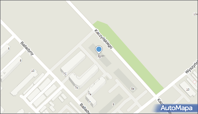 Międzyrzec Podlaski, Balladyny, 7D, mapa Międzyrzec Podlaski