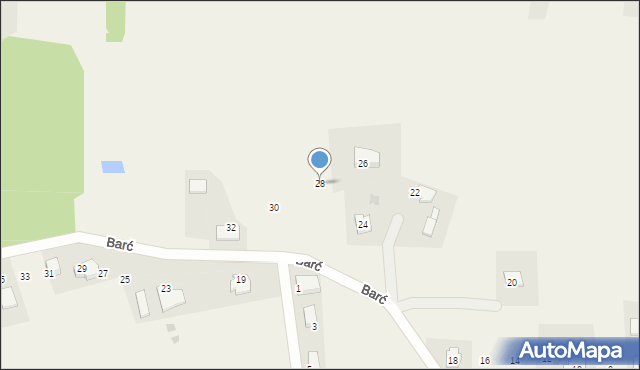Międzyrzecze, Barć, 28, mapa Międzyrzecze