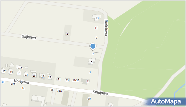 Miękowo, Baśniowa, 7, mapa Miękowo