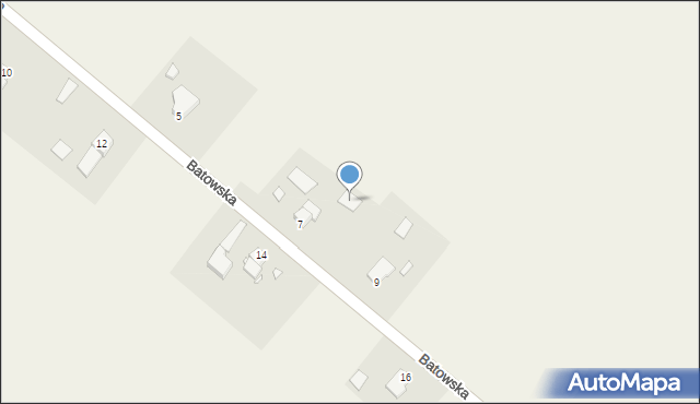 Mielęcin, Batowska, 7a, mapa Mielęcin