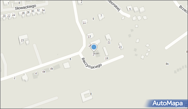 Mielno, Baczyńskiego Krzysztofa Kamila, 17, mapa Mielno