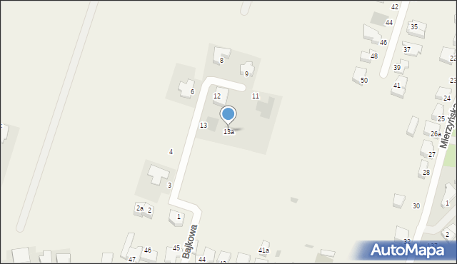 Mierzyn, Bajkowa, 13a, mapa Mierzyn