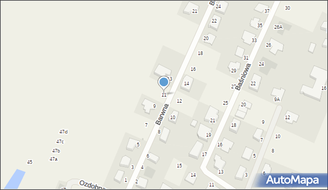 Mierzyn, Barwna, 11, mapa Mierzyn