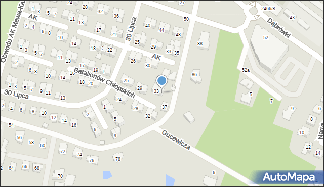 Mińsk Mazowiecki, Batalionów Chłopskich, 35, mapa Mińsk Mazowiecki