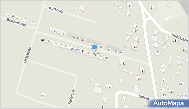 Mława, Batalionów Chłopskich, 8g, mapa Mława