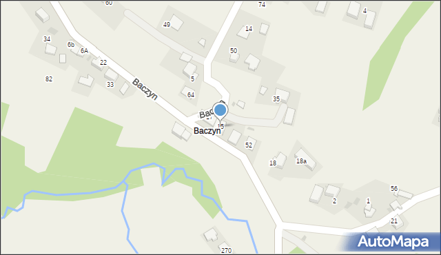 Mników, Baczyn, 15, mapa Mników