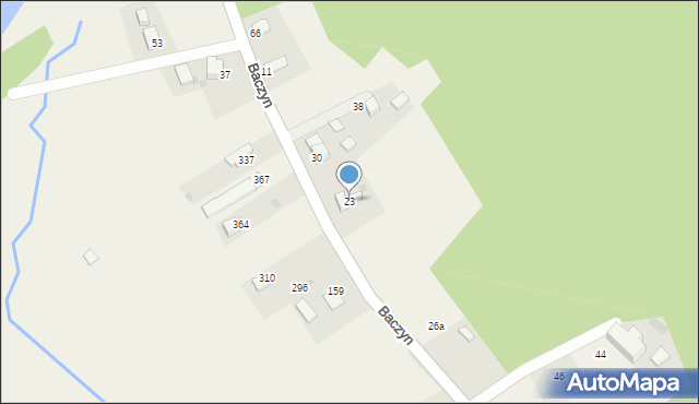 Mników, Baczyn, 23, mapa Mników