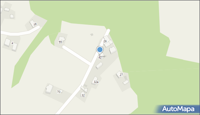 Mników, Baczyn, 42, mapa Mników