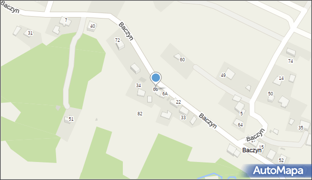 Mników, Baczyn, 6b, mapa Mników