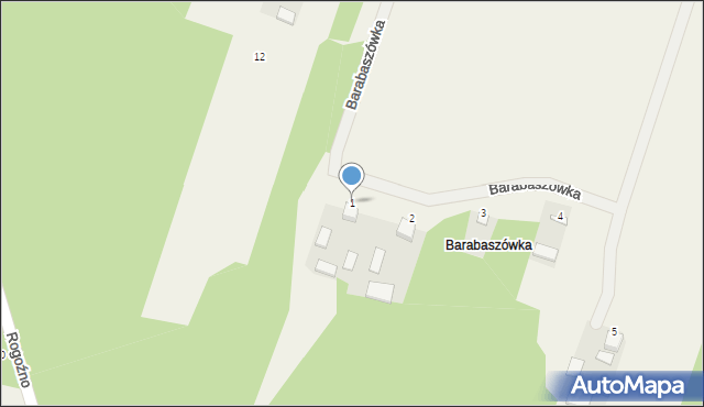 Moszyny, Barabaszówka, 1, mapa Moszyny