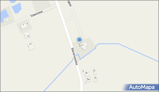 Mroczeń, Baranowska, 1, mapa Mroczeń