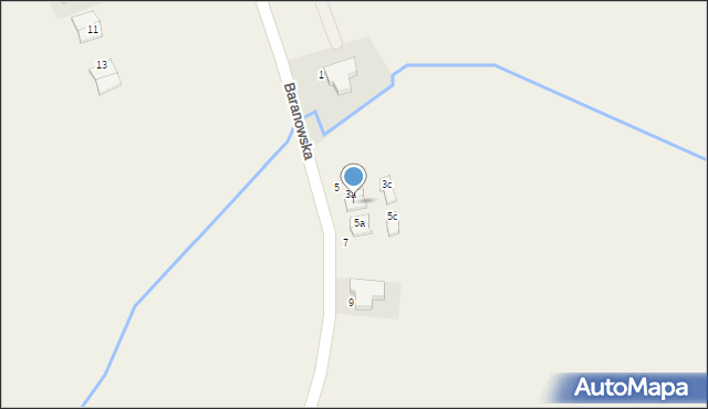 Mroczeń, Baranowska, 3b, mapa Mroczeń