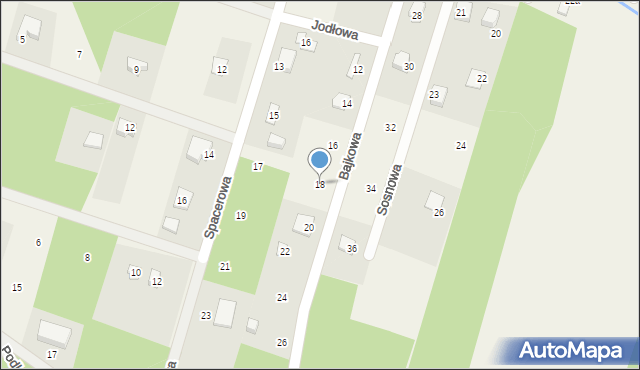 Mrozy, Bajkowa, 18, mapa Mrozy