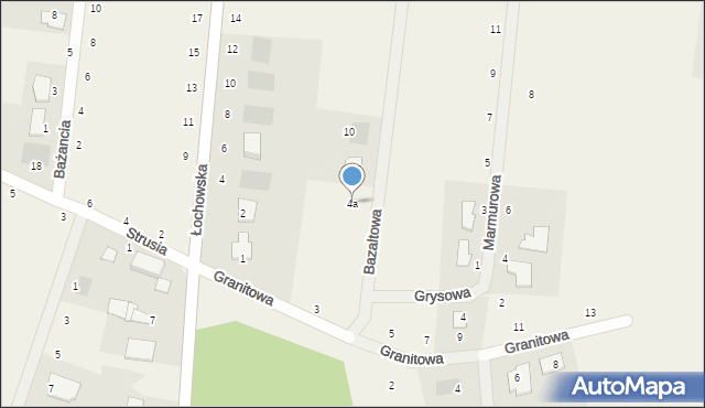 Murowaniec, Bazaltowa, 4a, mapa Murowaniec