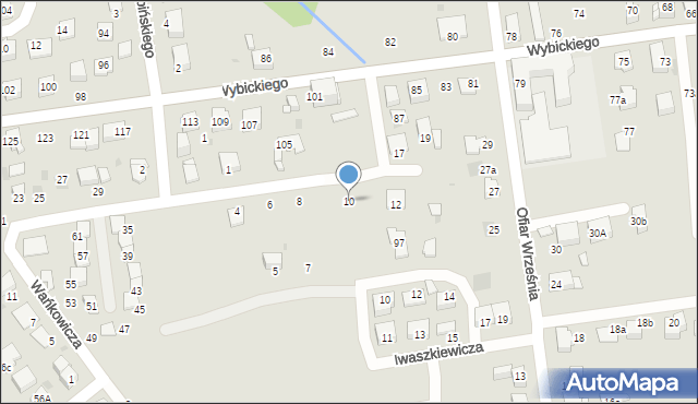 Mysłowice, Baczyńskiego Krzysztofa Kamila, 10, mapa Mysłowice