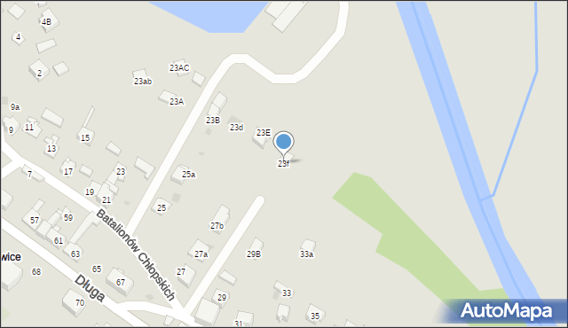 Mysłowice, Batalionów Chłopskich, 23f, mapa Mysłowice