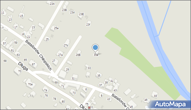Mysłowice, Batalionów Chłopskich, 33a, mapa Mysłowice
