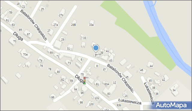 Mysłowice, Batalionów Chłopskich, 37, mapa Mysłowice