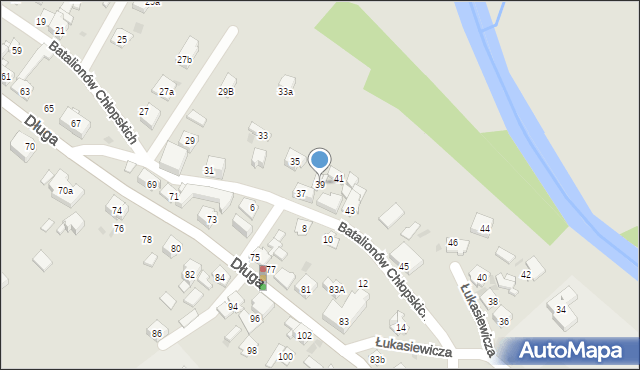 Mysłowice, Batalionów Chłopskich, 39, mapa Mysłowice