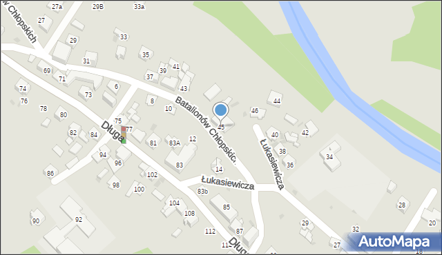 Mysłowice, Batalionów Chłopskich, 45, mapa Mysłowice