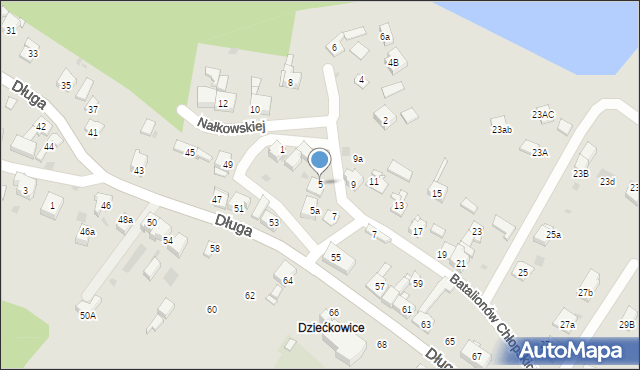 Mysłowice, Batalionów Chłopskich, 5, mapa Mysłowice