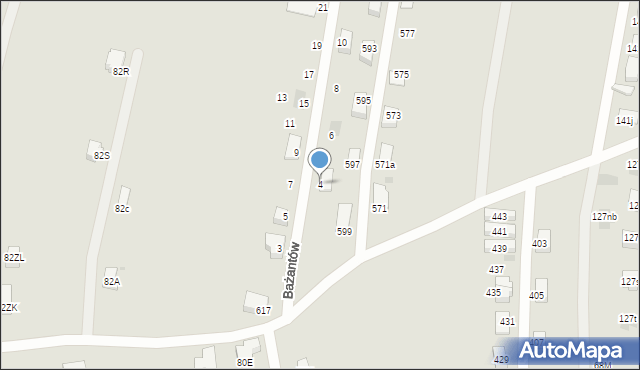 Mysłowice, Bażantów, 4, mapa Mysłowice