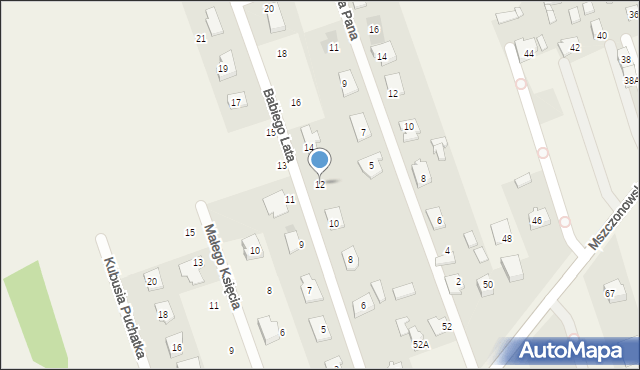 Nadarzyn, Babiego Lata, 12, mapa Nadarzyn