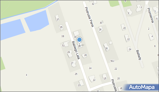 Nadarzyn, Babiego Lata, 28, mapa Nadarzyn