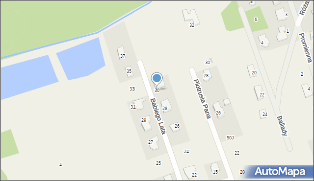 Nadarzyn, Babiego Lata, 30, mapa Nadarzyn