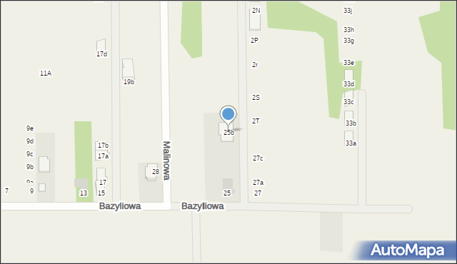 Nadma, Bazyliowa, 25b, mapa Nadma