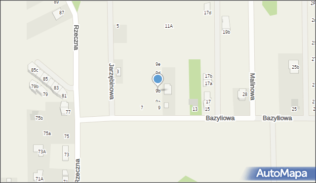 Nadma, Bazyliowa, 9b, mapa Nadma