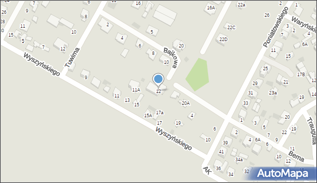 Nasielsk, Bajkowa, 12, mapa Nasielsk