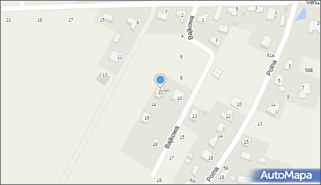 Nieciszów, Bajkowa, 12, mapa Nieciszów