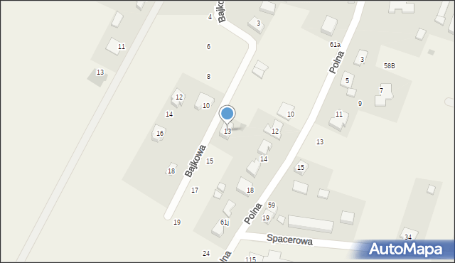 Nieciszów, Bajkowa, 13, mapa Nieciszów