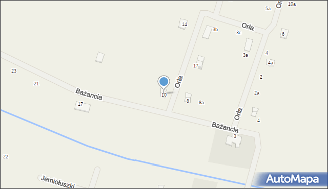 Niedźwiedź, Bażancia, 10, mapa Niedźwiedź