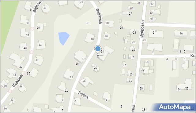 Niemcz, Bajkowa, 22, mapa Niemcz