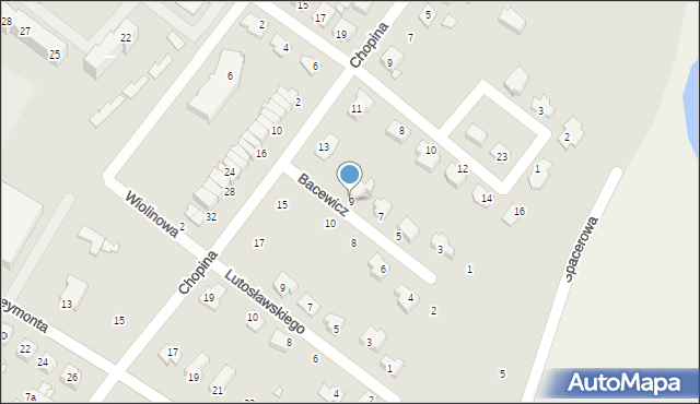 Niemodlin, Bacewicz Grażyny, 9, mapa Niemodlin