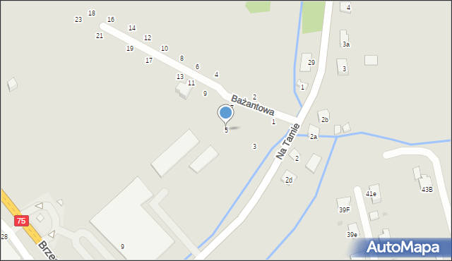 Niepołomice, Bażantowa, 5, mapa Niepołomice