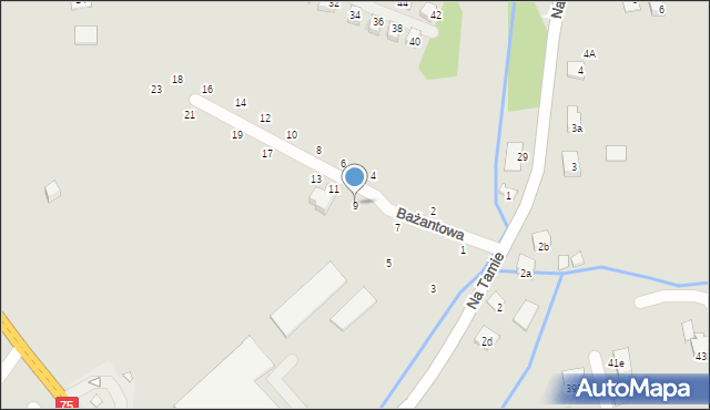 Niepołomice, Bażantowa, 9, mapa Niepołomice