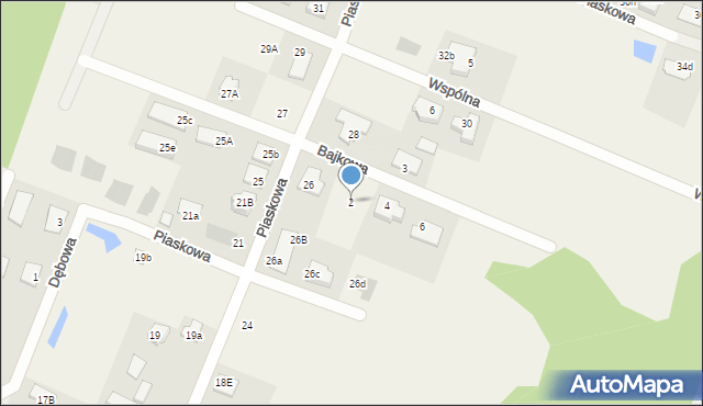 Niewodnica Korycka, Bajkowa, 2, mapa Niewodnica Korycka