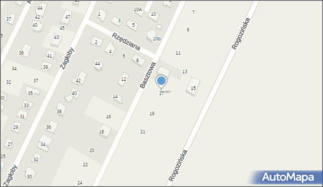 Nowe Gulczewo, Basztowa, 17, mapa Nowe Gulczewo