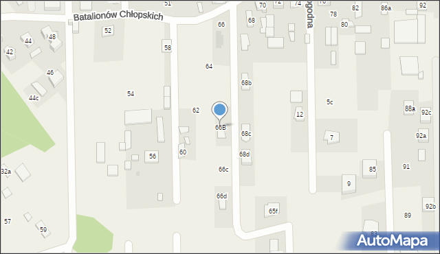 Nowe Lipiny, Batalionów Chłopskich, 66B, mapa Nowe Lipiny