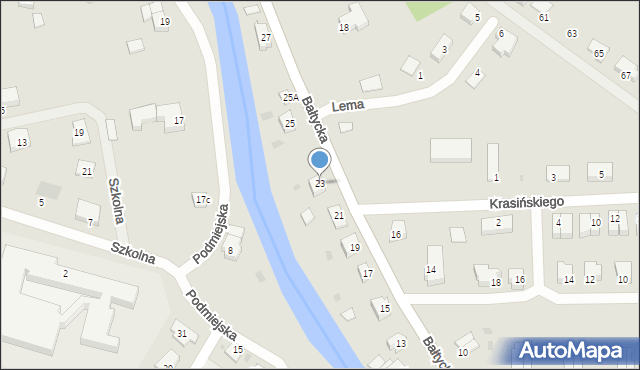 Nowy Dwór Gdański, Bałtycka, 23, mapa Nowy Dwór Gdański