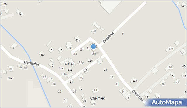 Nowy Sącz, Banacha Stefana, 11k, mapa Nowego Sącza