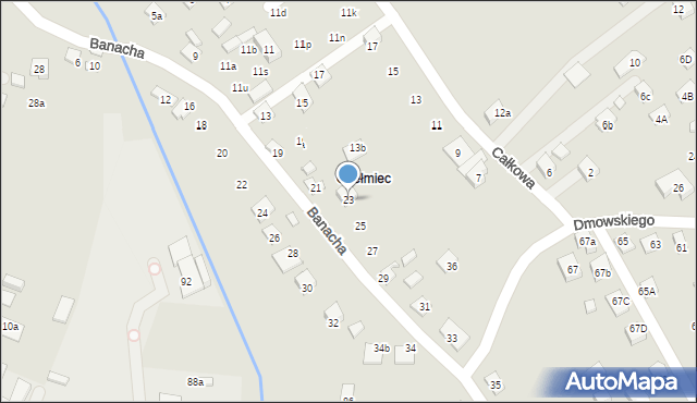 Nowy Sącz, Banacha Stefana, 23, mapa Nowego Sącza