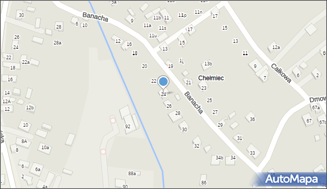 Nowy Sącz, Banacha Stefana, 24, mapa Nowego Sącza