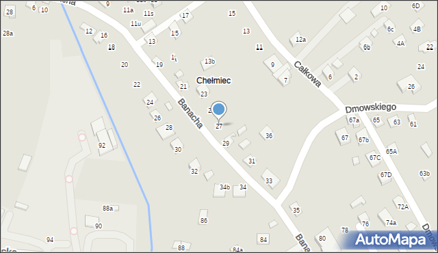 Nowy Sącz, Banacha Stefana, 27, mapa Nowego Sącza