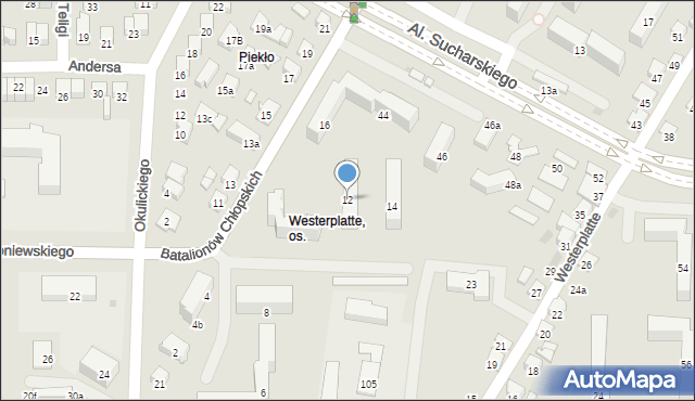 Nowy Sącz, Batalionów Chłopskich, 12, mapa Nowego Sącza